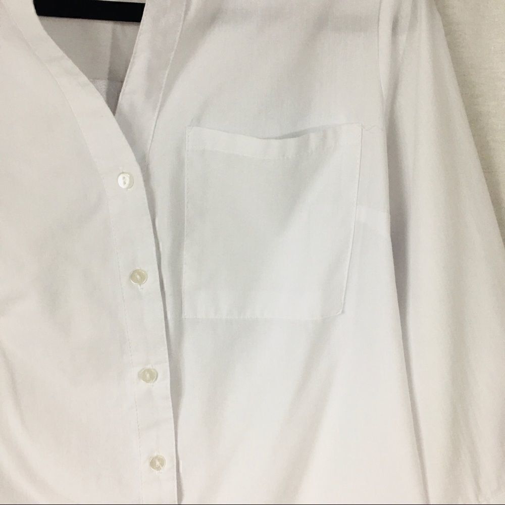 Unique Spectrum Small White long length blouse - Picture 3 of 6